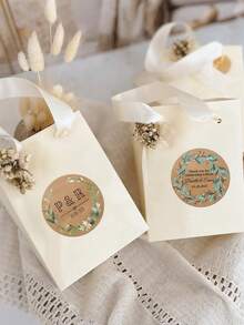 Pegatinas personalizadas de papel kraft: Favores de boda, baby shower, cumpleaños. Pegatinas personalizadas de papel kraft | Etiquetas personalizadas | Etiquetas redondas | Pegatinas de boda | Etiquetas personalizadas | Negocios | Pegatinas de eventos. - Multicolor - Ver 3
