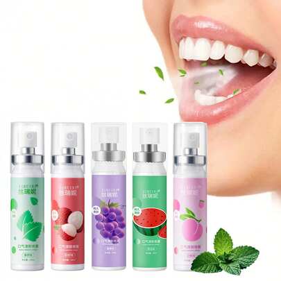 果香清新口气喷雾，雪松木口腔护理，清新口气，便携式口腔喷雾