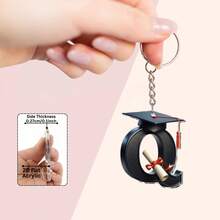 2D Acrylic Graduation Letter Pendant, Graduation Gift And Decoration, Gift For Educators And Colleagues, Bag Charm, Car Key Chain, Graduation Celebration, Gift And Souvenir - Graduation Cap Letter Keychain - View 27