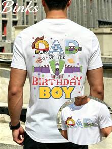 Toy Story Dad Of The Birthday Boy Shirt, Toy Story Birthday Party Dad Tee, Disney Toy Story Family Shirt - 白色 - 查看 1