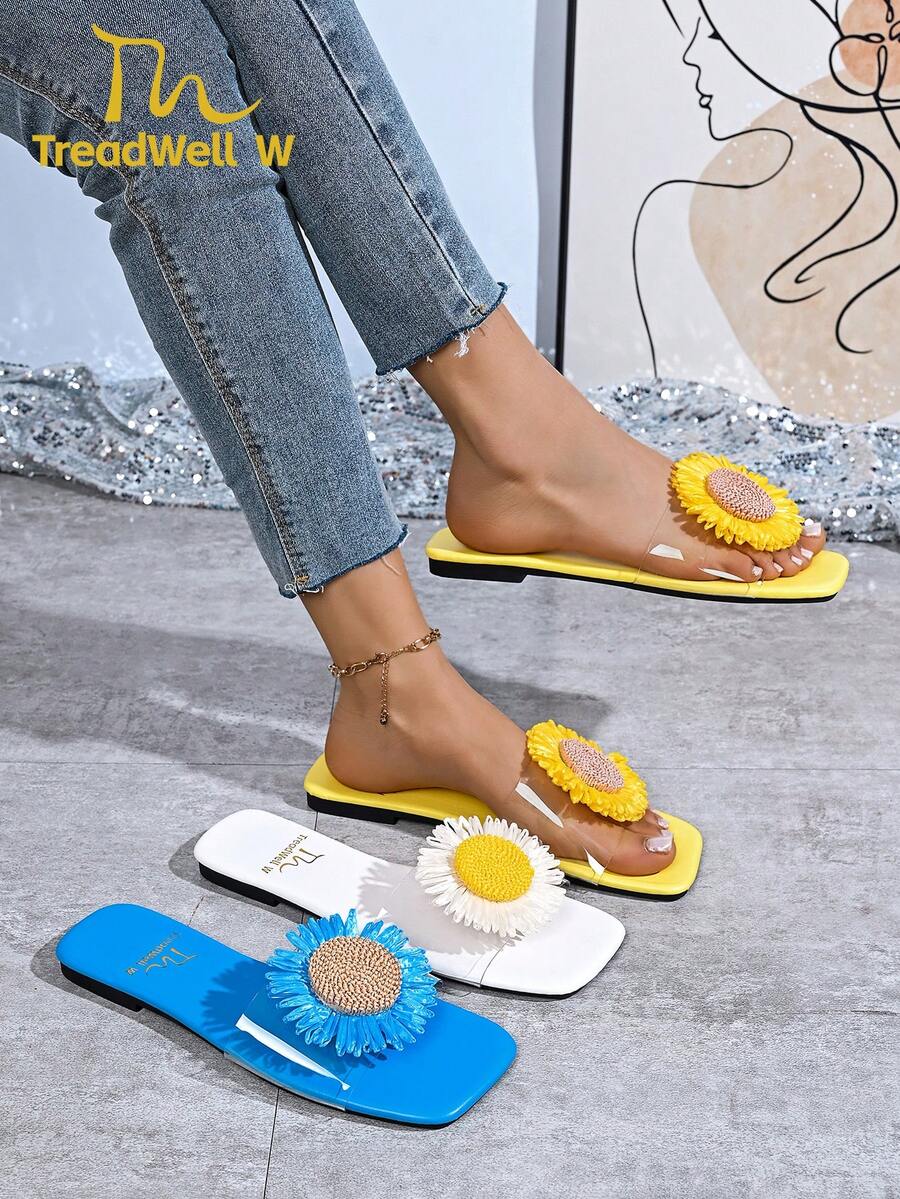 Dép xăng đan nữ, giày nữ mới, dép lê nữ, giày nữ, giày nữ màu xanh dương, thời trang dành cho nữ