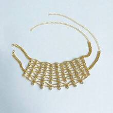 Exquisite Sparkling Multi-Layer Hollow Mesh Necklace, Jewelry Accessory For Women's Party And Ball - Gold - View 2