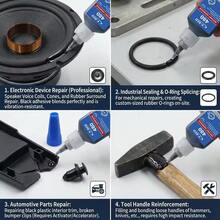 1-3 lọ keo epoxy đen 480, trọng lượng 35g/lọ, khô nhanh, chống thấm nước, chịu nhiệt, thích hợp cho lốp xe, giày dép, cao su, nhựa, kim loại và các dự án DIY. - Nhiều màu - Xem 7