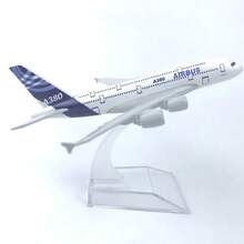 Kit de avión serie A380 de 16CM, aviones de aleación de Metal fundido a presión, juguete, modelo de avión Airbus 380 para regalo de colección - Exposición A380 de Emirates - Ver 8