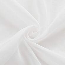 1 pieza Cortina traslúcida de unicolor y luz suave y difusa, versátil para múltiples escenarios - Blanco - Ver 6