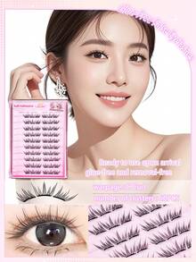 60 cặp mi giả tự dính, nhiều độ dài, kiểu dáng mềm mại, không cần keo, mi giả rời mềm mại, mi giả tự dính DIY, mi giả dán sẵn, mi giả cong chữ C tự nhiên giúp mi dài hơn, không cần keo hoặc nước tẩy trang, mi giả, mi giả từng sợi, mi giả. - C - Xem 2