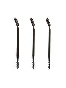 Bộ 3 dụng cụ uốn mi và chải lông mày, màu trắng và đen, có thể uốn cong, đa chức năng, thiết kế tiện dụng, bộ cọ hai đầu. - màu đen - Xem 9