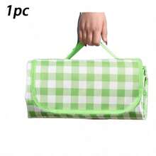 Extra Large 200x300cm Green Picnic Blanket, Lightweight Foldable Waterproof Outdoor Camping Beach Mat Easy To Carry For Travel Park Hiking ,Hiking Picnic Mat Lightweight - Outdoor Picnic Essentials - màu xanh lá - Xem 9