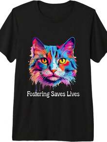 Gift For Cat Lovers, Premium T-Shirt For Life-Saving Cat Rescuers - Black - View 8