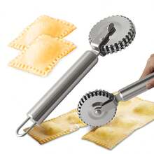 1pc Patterned Rolling Pin, Multifunctional Stainless Steel Pastry Roller, Wavy Edge Cutting Wheel, Various Handle Options - Perfect For Pies, Dumplings And Cookies, Manual Dough Rolling Tool, Ideal For Eid Al-Fitr, Back To School, Eid Al-Adha, Thanksgiving Kitchen Essential - View 7