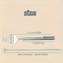 1/2/5pcs Retractable Back Scratcher, Stainless Steel Curved Claw, Suitable For Back And Leg Itch Relief - View 4
