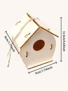 3pcs Wooden Birdhouse, Suitable For Outdoor Bird Nests, Bird Nest Landscape Decor, Outdoor Balcony Decor, Outdoor Gardening Supplies, Garden Decor, And Outdoor Windproof, Moisture-Proof And Warm Habitat - A-Brown - View 8
