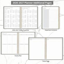 24-Month A5 Size High-Quality Minimalist Planner (2026-2027), Thick Paper, Simple Layout Suitable For Work, Study, Home Planning, Appointment Scheduling, Goal Tracking, Office Desk Decor - Green - View 8