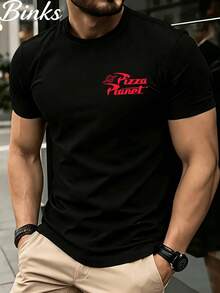 Pizza Planet Delivery Shuttle Shirt, Toy Story Pizza Planet Tee, Disney Retro Fast Food T-Shirt - Black - View 3
