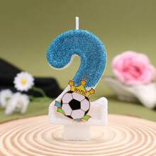 FIFA 足球主题数字生日蜡烛，世界杯球迷派对蛋糕装饰，营造氛围的生日烘焙配件，适合庆祝不同年龄段的场合，为生日派对增添运动主题氛围，打造个性化的庆祝时刻 - 多色 - 查看 19