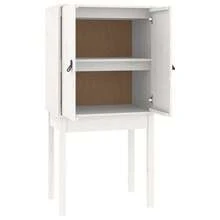 vidaXL Buffet haut Blanc 60x40x120 cm Bois massif de pin - Multicolore - Voir 3