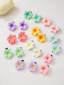 216pcs Girls Colorful Fabric Butterfly & Flower Hair Clips, Elastic Hair Ties, Durable Non-Damaging Bangs Clips, Versatile Daily Use - Multicolor - View 7