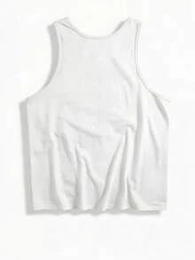 Husband Dad Engineer Legend Men's 100% Cotton Printed Sleeveless Tank Top Slightly Stretchy Crew Neck Casual Summer Vest Machine Washable - trắng - Xem 3