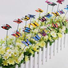 10pcs Butterfly Garden Decorations, Waterproof Butterfly Garden Decor, 3D Butterfly Party Decorations, Garden Yard Lawn Decor Stakes, Planter Pot Decorations, Wedding Decor, Garden Decorations, Valentine's Day Modern Home Decor - Multicolor - View 9