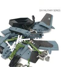 Modelo de Avión de Ataque A-10 Thunderbolt II a Escala 1:72, Juguete de Bloques de Construcción Creativos de Armas Militares Modernas del Ejército de EE. UU. - Gris claro - Ver 3