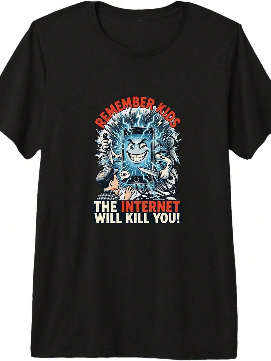 Dangerous Internet Premium Tri-Blend T-Shirt - 黑色 - 查看 1