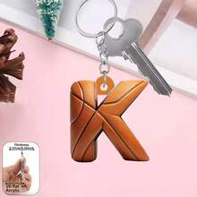 2D Acrylic Basketball Letter Keychain, Basketball Player & Fan Exclusive Keyring Gift, Bag Charm, Key Decoration, Party Favor - Basketball Letter Keychain - View 24