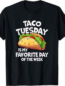 Taco Tuesday T-Shirt - My Favorite Day Of The Week - 黑色 - 查看 1