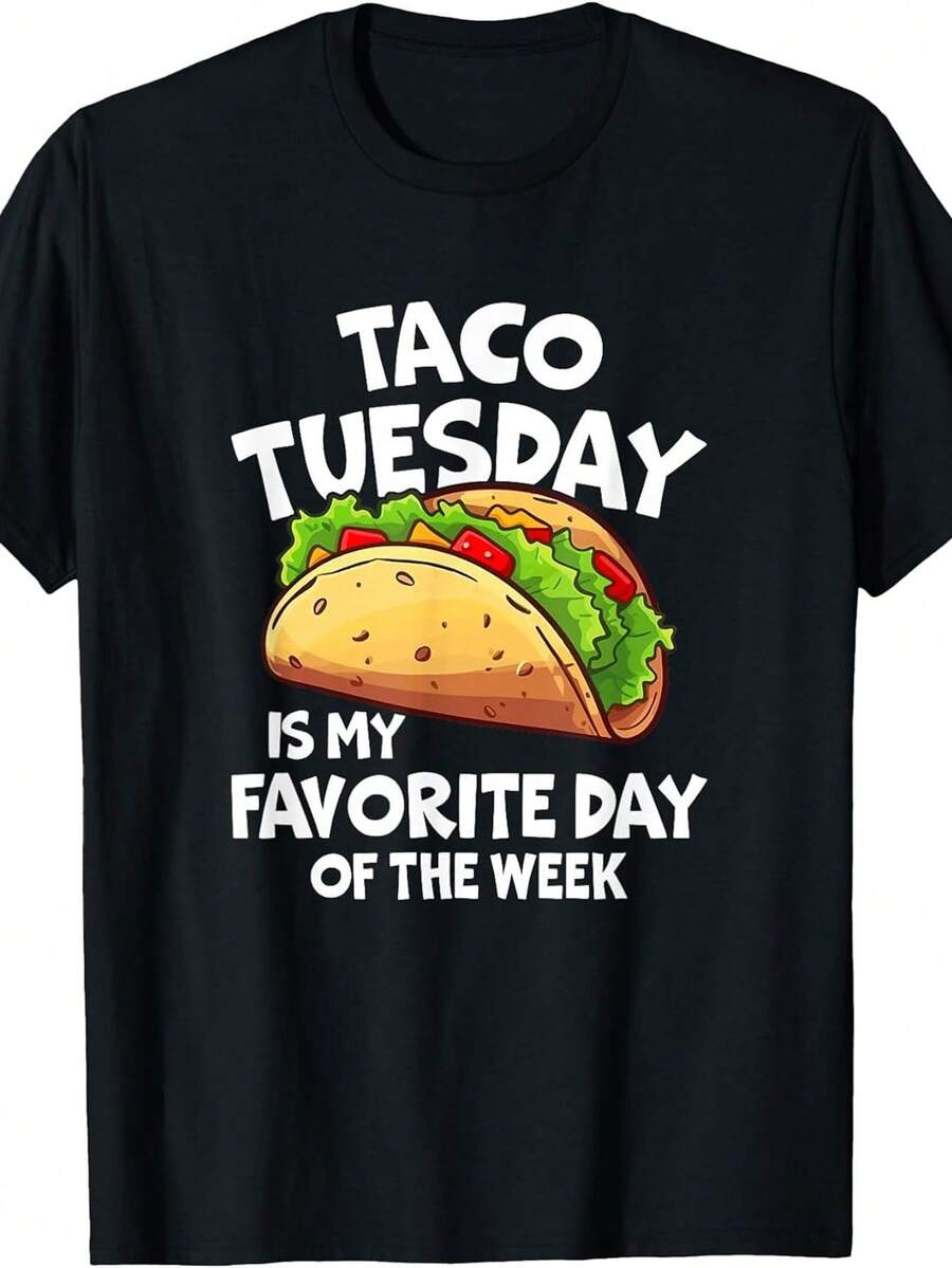 Taco Tuesday T-Shirt - My Favorite Day Of The Week - 黑色 - 查看 1
