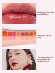 Rom&Nd 1入 5.5g Juicy Lip Tint 11# Pink Pumpkin，甜南瓜粉，提亮暗沉膚色，輕盈不黏膩唇彩，適合校園日常逛街，甜美果凍光澤唇妝唇部化妝品 - 果汁唇釉 11# 粉紅南瓜 - 查看 3