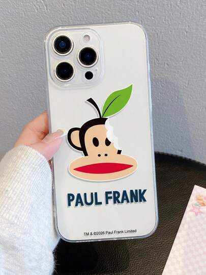  เคสโทรศัพท์ Paul Frank ลายลิงเจาะรูโปร่งใส, ป้องกันการตกกระแทกแบบเต็มตัวพร้อมฝาครอบกล้อง, ลายตัวอักษรการ์ตูนลิง, เหมาะสำหรับ Xs/Xsmax/Xr/11/12/13/14/15/16/17Pro Max, เหมาะสำหรับเป็นของขวัญ, การเดินทาง, และการป้องกันการตกกระแทกในชีวิตประจำวันด้วยดีไซน์ที่มีสไตล์