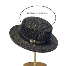 1 Peça Chapéu de Balde Francês Dobrável para Verão, Design Vazado Respirável, Estilo Minimalista Elegante, Adequado para Viagem, Praia, Parque, Atividades ao Ar Livre - Multicolorido - Visão 3