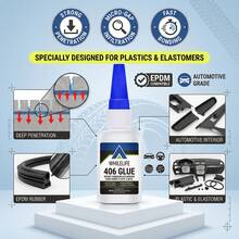 WHITELIFE 406 Adhesive - Specially Designed For Plastics And Elastomers, Low Viscosity High Strength, Can Instantly Fix Automotive Parts And Rubber Seals. - W406 - View 3