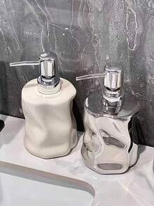 1 cái Bình đựng xà phòng bằng gốm/Chai phòng tắm, bao gồm chai nạp sữa tắm, chai sữa tắm, chai rửa tay tạo bọt, trang trí phòng tắm gia đình, trang trí mùa thu, đồ dùng thiết yếu quay lại trường học - Mẫu mới - Xem 5