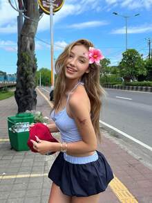 8件套热带芙蓉花发夹，色彩缤纷的夏季海滩派对配饰，适合女性和女孩，季节性海滩装饰，节日，生日 - 彩色 - 查看 5