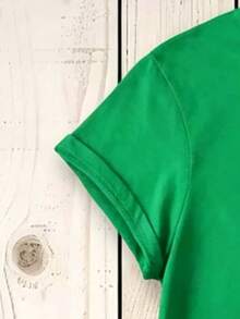 Men's Crew Neck T-Shirt, Printed Shirt For Football Fans And Casual Shirt, Ideal For Sporting Events And Casual Wear, Made Of Comfortable Cotton. - 綠色 - 查看 2
