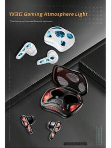 High Fidelity Stereo Wireless Earphones Bluetooth 5.4 Transparent Mode Touch Control Sports Earbuds Ultra Long Playtime ANC Earbuds With Touch Charging Case Clear Mic Daily Travel Headset S19G - mặc định - Xem 2