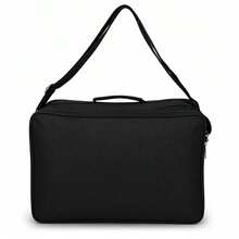 Large, Durable Men's Executive Shoulder Bag For Work. - Black and White - View 5