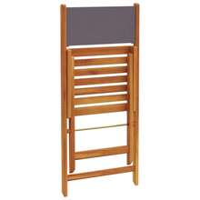 vidaXL Ensemble De Bistro 3 Pcs Anthracite Tissu Et Bois Massif - A - View 7
