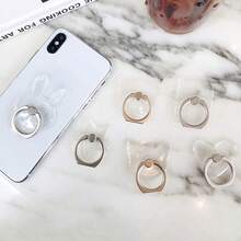 2 chiếc giá đỡ điện thoại dạng vòng trong suốt hình dạng ngẫu nhiên, giá đỡ nhẫn đeo ngón tay bằng acrylic pha lê sáng tạo. - Nhiều màu - Xem 7