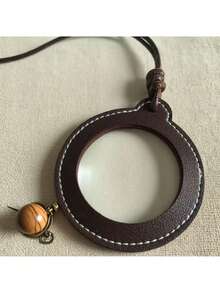 Creative Premium Leather Portable Magnifying Glass, Creative Lanyard Neck-Hanging Magnifying Glass, High-End Pendant Magnifying Glass, Luxury Vintage Personalized Magnifying Glass, Magnifying Glass Collection, Office Reading Magnifying Glass - Hanging Rope Style - View 11