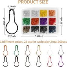 100Pcs Pear Shaped Safety Pins Metal Gourd Markers Knitting Sewing Graduation Room Decor - 100pcs - View 4