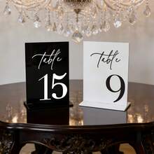 High Quality Acrylic Square Dining Table, Available In Multiple Colors, With Clear Table Number Sign And Stand, Suitable For Weddings, Banquets, Parties, Anniversaries, Baby Showers, Bridal Showers, Includes Table Number Printing And Christmas Decorations, 2026 Graduation Party Supplies, Party Supplies, Wedding Accessories, Birthday Decorations, Hen Party Supplies, 4th Of July - Table Cards - View 7