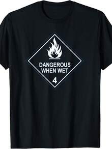 Camiseta Dangerous When Wet - Negro - Ver 8