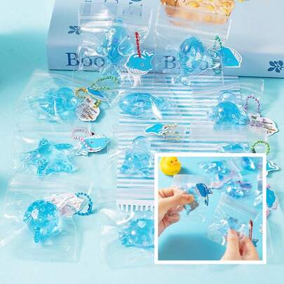 Schylling 1pc Squishy Creative Icy Crystal Transparent Cute Ocean Series Squeeze Toy - (Random Delivery)