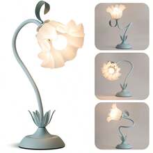 1pc Flexible Flower Lamp With Adjustable Shape And Color, Sleep Light, Desk Lamp, Living Room Light, Wildflower Lamp, Bedside Lamp, Bedroom Light, Home Decor Lamp (Color: Green, Pink, Includes Bulb) - USB Port Power Supply (built-in Light Source) - View 11