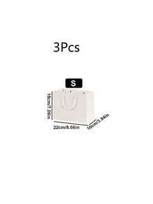 White Multi-Size Gift Bags, Holiday Gift Bags, Clothing Packaging Bags, Shopping Bags, Tote Bags - Portable - View 13