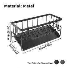 30° Tilted Self-Draining Stainless Steel Sink Caddy With Towel Bar And Divider, Suitable For Storing Dish Soap And Sponges, Applicable For Kitchen, Bathroom And Countertop, Kitchen Organizer Rack, Kitchen Accessories - Multicolor - View 12