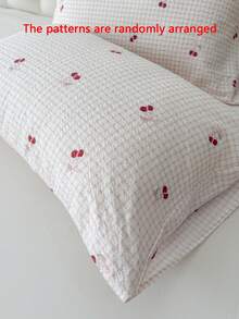 1pc 100% Polyester Fabric Envelope Pillowcase, Textured Crinkle, Embossed Pattern, Super Soft Printed, Without Insert, Suitable For Bedroom, Hotel, Dormitory - Multicolor - View 5