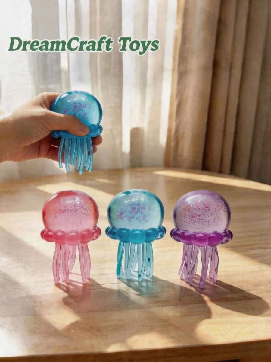 1/3/4/5/6pcs Malt Sugar Goldfish/Crab/Crocodile/Jellyfish/Rabbit/Poop/Salamander/Doll/Dumpling/Cat Paw, Soft & Cute Squeeze Toys, Stress Relief Fidget Toys, Finger Pinching Toys For Children 3+ Years Old, Birthday/Holiday Gifts, Relieve Anxiety, Soft & Squishy Dumpling