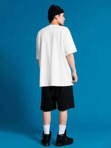 Oversized T-Shirt "Its Brazil Not Brazil" Fun Print World Cup REF 3559 FLUXOGEEK - Blanco - Ver 2